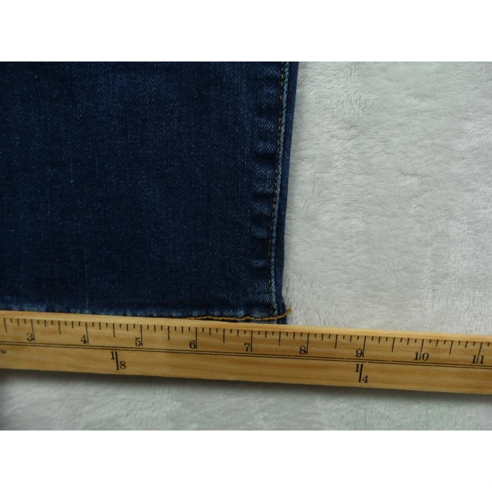 Levis 513 Mens Jeans 34 x 32 Blue Denim Slim Fit Straight Leg Mid Rise Stretch